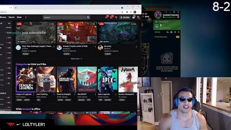 Tyler1 reaches Challenger rank in League of Legends playing only mid.